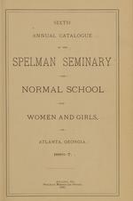 Catalog of Spelman Seminary 1886-1887