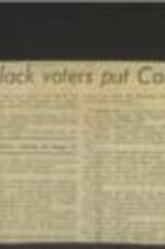 Article on how the overwhelming turnout of Black voters helped Jimmy Carter win in the 1976 presidential election, posing a critical problem for the emerging GOP as it threatened the steady gains Republicans had made in the South, and some Republicans believed that the vote in their states was close enough to mean the GOP had not ceded the Solid South back to the Democrats. 1 page.