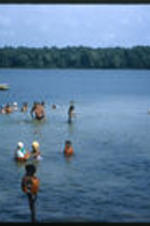 People at a lake, possibly in Fox Lake, Indiana.