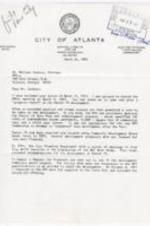 Correspondence from Commissioner D. Scott Carlson to NPU-L Wallace Jackson concerning Vine City housing planning.