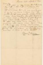 A letter to Seth Thompson from Oliver Brown regarding land. 2 pages.