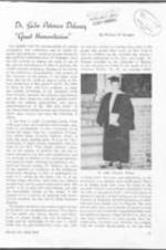 An article written on the career and accomplishments of Dr. Sadie Peterson Delaney. The author also mentions of Delaney's humanitarian work, discussing her dedication to working with the "socially handicapped." Written on recto: It will probably be two or three years [?] I retire. S.P.D.