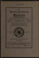 The Atlanta University Bulletin (newsletter), s. II no. 66: Rural Negro Education, December 1926