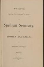 Catalog of Spelman Seminary 1892-1893