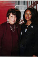 Evelyn G. Lowery poses for a photo with actor Kerry Washington.