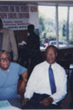 Joseph E. Lowery sits with Calvin Smyre (center) and Tyrone Brooks (at right) at a Georgia Coalition for the People's Agenda event.