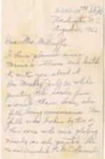 A letter to Elizabeth McDuffie regarding the death of a woman named Mamie.