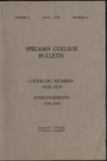 Spelman College Catalog 1928-1929