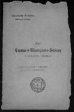 Quarterly Bulletin Catalogue Edition: Gammon Theological Seminary 1898