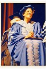 Written on verso: Spelman College 1989 Commencement. President, Dr. Johnnetta B. Cole.