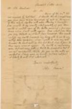 A letter to Seth Thompson from John Brown regarding the manufacture of leather. 2 pages.
