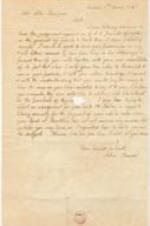 A letter to Seth Thompson from John Brown describing his financial and legal troubles. 2 pages.