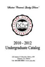 Clark Atlanta University Undergraduate Catalog, 2010-2012