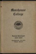 Morehouse College Annual Catalogue, 1933-1934
