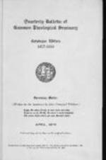 Quarterly Bulletin of Gammon Theological Seminary Catalogue Edition 1915-1916