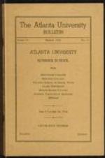 The Atlanta University Bulletin (catalogue), s. III no. 13: Summer School, March 1936