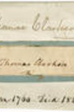 Thomas Clarkson's signature written on a piece of paper.