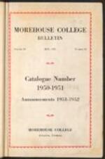 Morehouse College Catalog 1950-1951, Announcements 1951-1952, May 1951