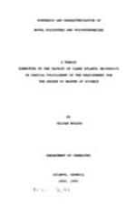 Synthesis and characterization of novel polyesters and polyesteramides, 1989