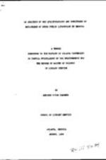 An analysis of the qualifications and conditions of employment of Negro Public Libraries in Georgia, 1956
