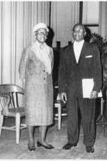 James P. Brawley stands with an unidentified woman.
