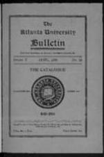 The Atlanta University Bulletin (catalogue), s. II no. 23:1915-1916