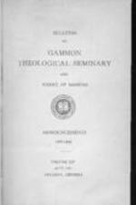 Bulletin of Gammon Theological Seminary and School of Missions Announcements 1937-1938, Vol. LIV