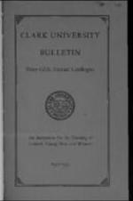 The Clark University Bulletin: Sixty-fifth Annual Catalogue 1932-1933