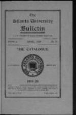 The Atlanta University Bulletin (catalogue), s. II no. 39:1919-20