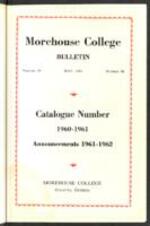 Morehouse College Catalog 1960-1961, Announcements 1961-1962, May 1961