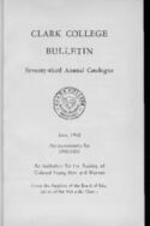 The Clark College Bulletin: Seventy-third Annual Catalogue, Announcements for 1940-1941