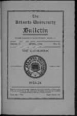 The Atlanta University Bulletin (catalogue), s. II no. 55:1923-24