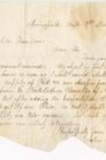 A letter to Seth Thompson from John Brown regarding a supply of pork. 2 pages.