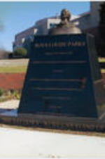 A photo of the Rosa Parks monument located on the campus of Alabama State University that was presented by SCLC/W.O.M.E.N.