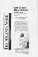 An article from The Atlanta Voice discussing Clark Atlanta University's plans to close its library school.