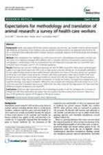 Expectations for Methodology and Translation of Animal Research: A Survey of Health Care Workers