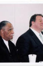 Joseph E. Lowery sits with Mark Taylor, the lieutenant governor of Georgia. This photo is filed in a folder labeled "Lowery, Joseph E.: CNN".