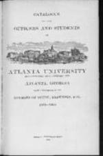 Catalogue of the Officers and Students of Atlanta University, 1908-1909