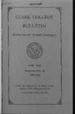 The Clark College Bulletin: Ninety-second Annual Catalogue, Announcements for  1959-1960