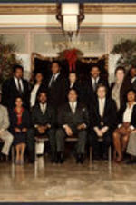 View of Maynard Jackson and city cabinet members at the Mayor's Office.