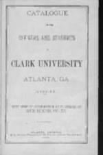 Catalogue of the Officers and Students of Clark University, 1882-83