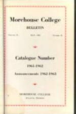 Morehouse College Catalog 1961-1962, Announcements 1962-1963, May 1962