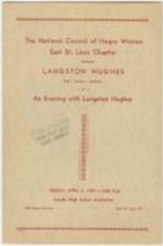 National Council of Negro Women East St. Louis Chapter program featuring Langston Hughes. 11 pages.