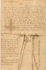 A letter to Seth Thompson from John Brown regarding the sale of land and including a map drawn by Brown. 5 pages.