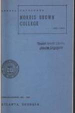 Morris Brown College Catalog 1951-1952