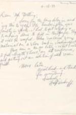Correspondence from Hale Woodruff to Winifred Stoelting regarding transcripts. 2 pages.