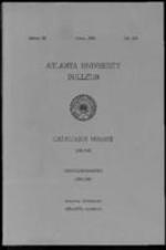 The Atlanta University Bulletin (catalogue), s. III no. 106;1958-1959; Announcements 1959-1960