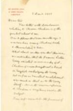 Correspondence from R. F. Scott regarding Thomas Clarkson's journal.