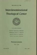 Bulletin of the Interdenominational Theological Center Vol. 3, May 1961