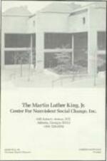 This document is a booklet about The Martin Luther King Jr. Center For Nonviolent Social Change, Inc. The booklet describes the life and legacy left by Civil Rights Activist Dr. Martin Luther King Jr. and his passion for nonviolent activism. The King Center is a continuation of his commitment to teaching nonviolence. The King Center provides various extracurricular activities such as internships and nonviolent conflict training programs for students. The center also served as a Library, Archive, and Museum with an exhibition hall for meetings. 3 pages.